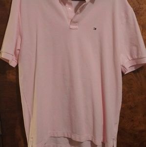 Tommy Hilfger Light Pink Mens Polo Lg